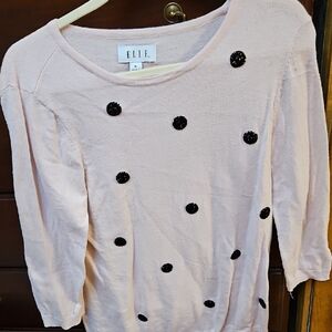 Elle Embellished Pink Blouse with 3/4 Sleeves